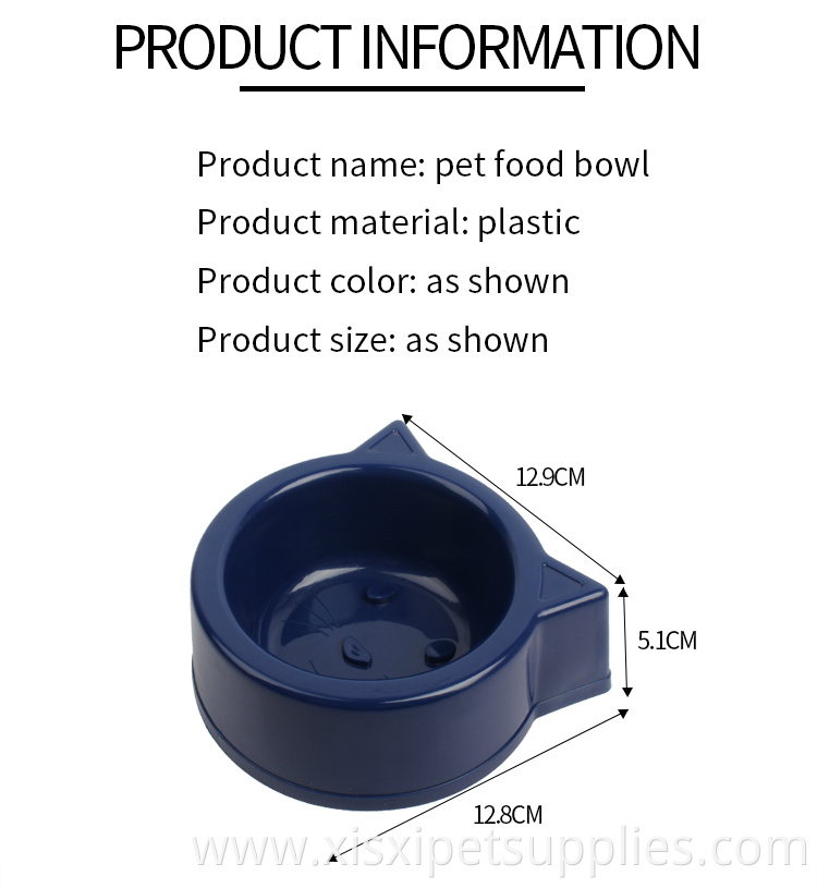 Factory Wholesale Cheap Plastic Cat Water Feeder Bowl Cat Shaped Food Bowl